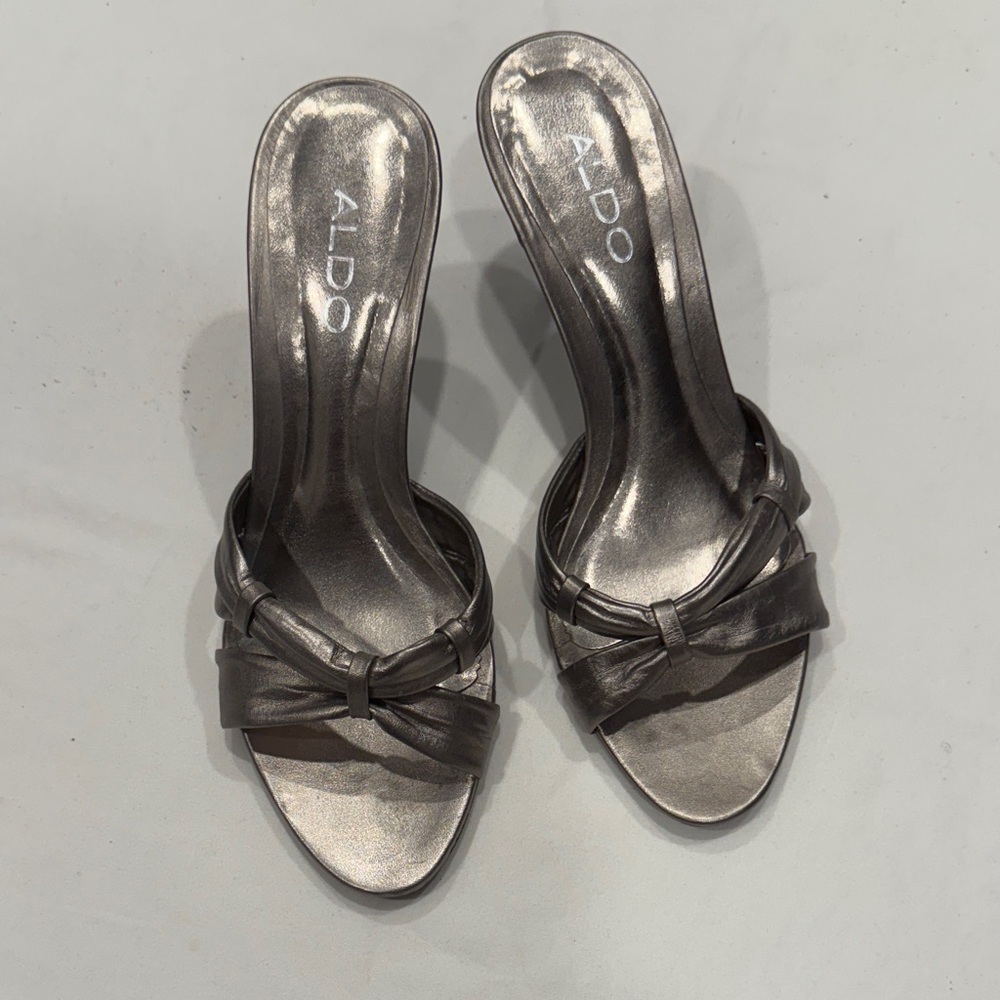 Aldo Metallic Heeled Sandals